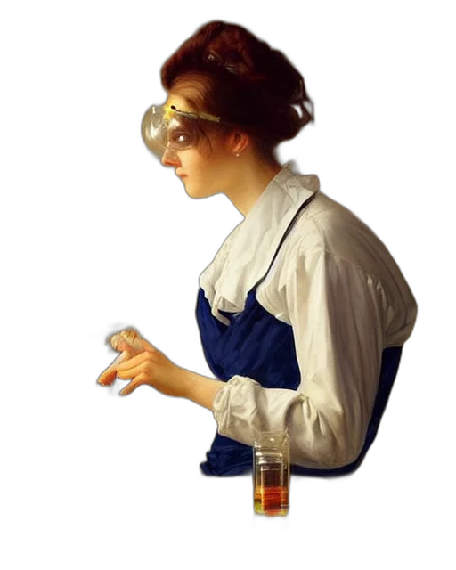 bottle, dress, staff, face transparent PNG cut-out