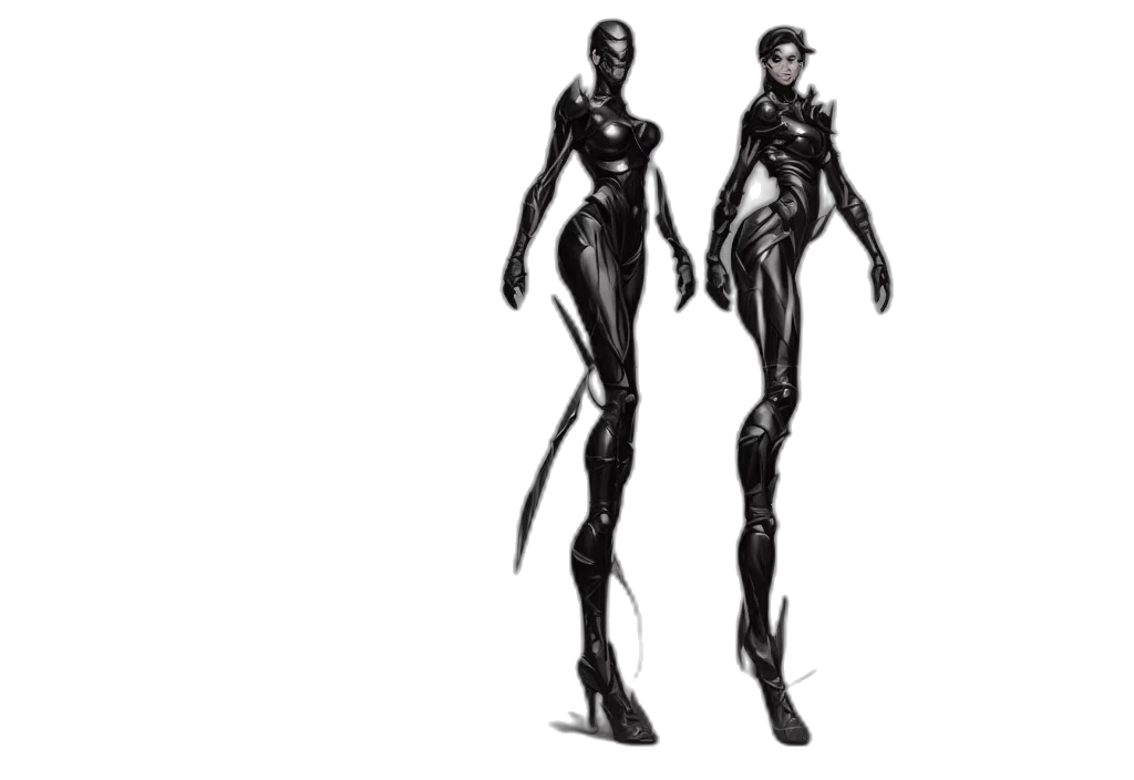 robot, dress, concept art, comic book art transparent PNG cut-out