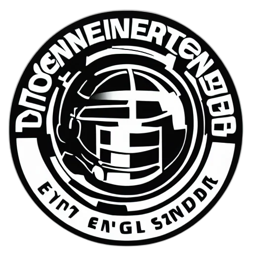 cyberpunk, comic book art, 3d render, engineer, logo transparent PNG cut-out