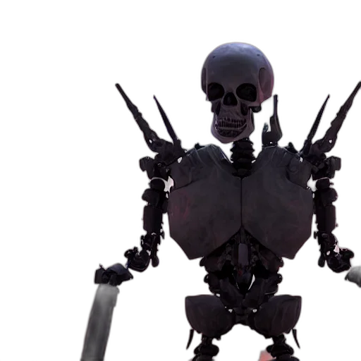 robot, weapon, creature, 3d render transparent PNG cut-out