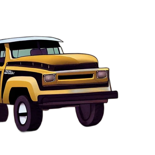 car, concept art, 3d render, cartoon, photorealistic, flying, pickup, truck transparent PNG cut-out