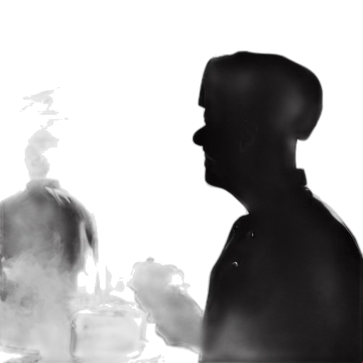 face, staff, mask, robot, concept art, 3d render, photorealistic, comic book art transparent PNG cut-out