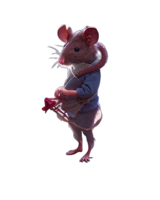 animal, creature, staff, jacket, concept art, 3d render, photorealistic, fantasy art transparent PNG cut-out