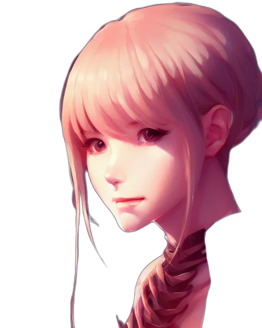 face, robot, staff, crown, fantasy art, anime, photorealistic, concept art transparent PNG cut-out