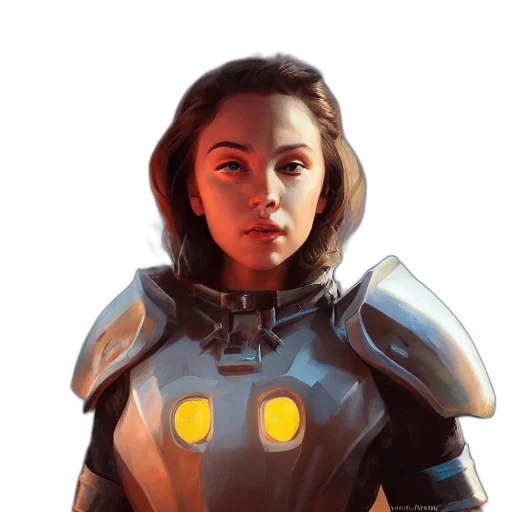 robot, face, jacket, weapon transparent PNG cut-out
