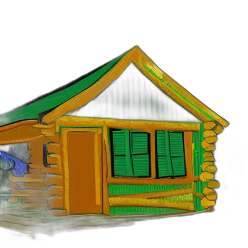 building, furniture, 3d render, concept art, photorealistic, pixel art, green, log transparent PNG cut-out