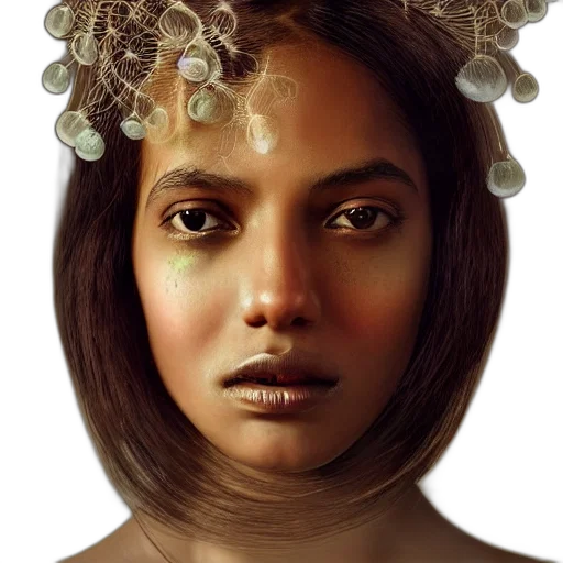 crown, face, hair, jewelry, photorealistic, concept art, fantasy art, 3d render transparent PNG cut-out