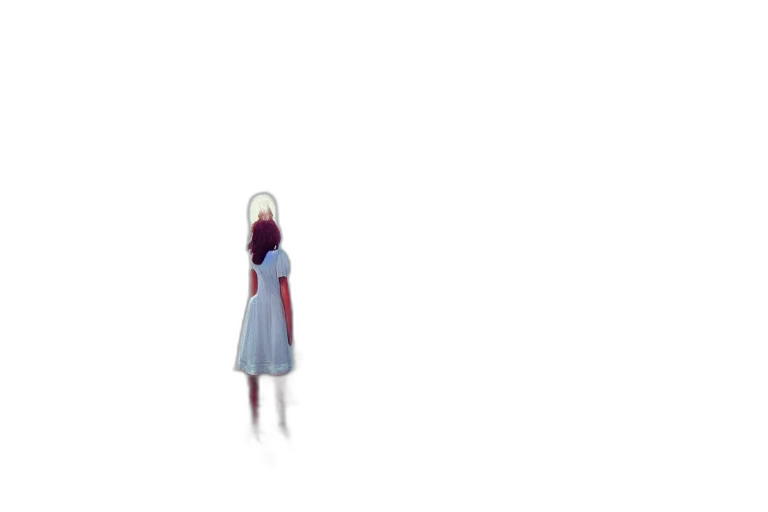 dress, robot, creature, hair, pixel art, concept art, 3d render, fantasy art transparent PNG cut-out