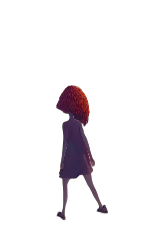 dress, hair, robot, creature transparent PNG cut-out