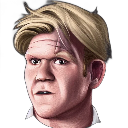 face, staff, cartoon, concept art, comic book art, photorealistic, portrait, gordon transparent PNG cut-out