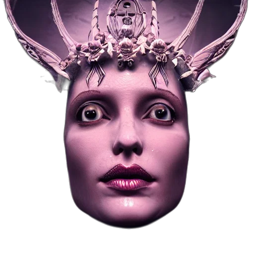 mask, crown, face, creature transparent PNG cut-out