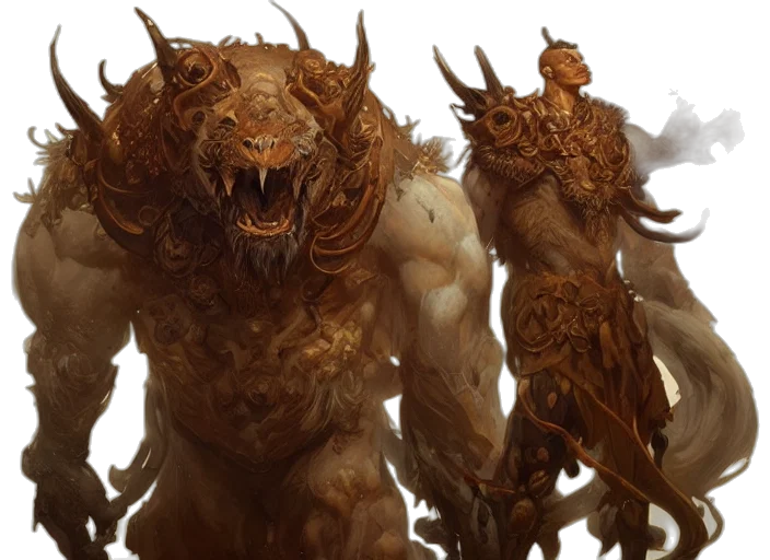 creature, concept art, fantasy art, detailed transparent PNG cut-out