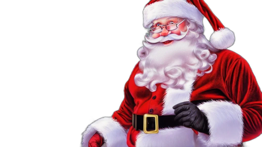 santa, claus, forest, stunningly transparent PNG cut-out