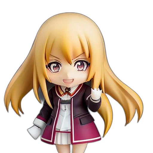 staff, jacket, weapon, pixel art, 3d render, anime, cartoon, ichika transparent PNG cut-out