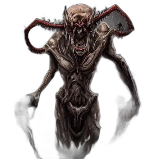 creature, staff, face, mask transparent PNG cut-out