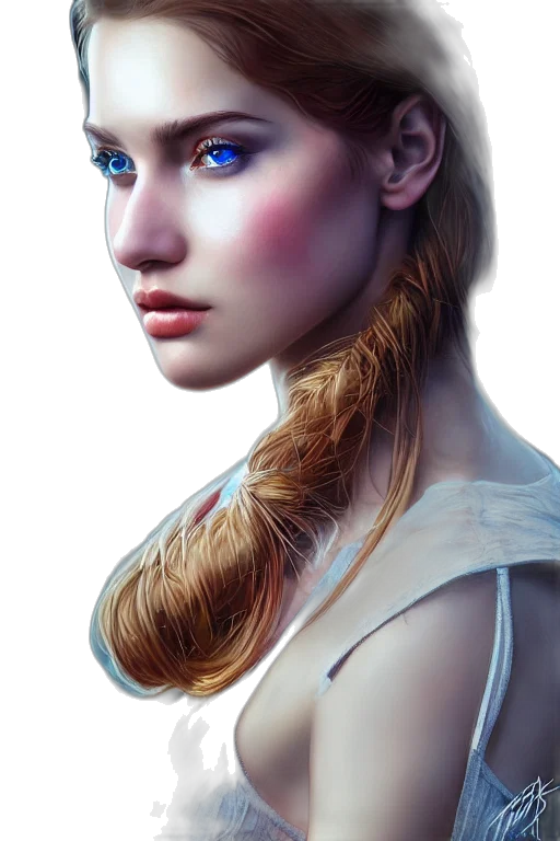 face, crown, jewelry, hair, photorealistic, fantasy art, concept art, 3d render transparent PNG cut-out