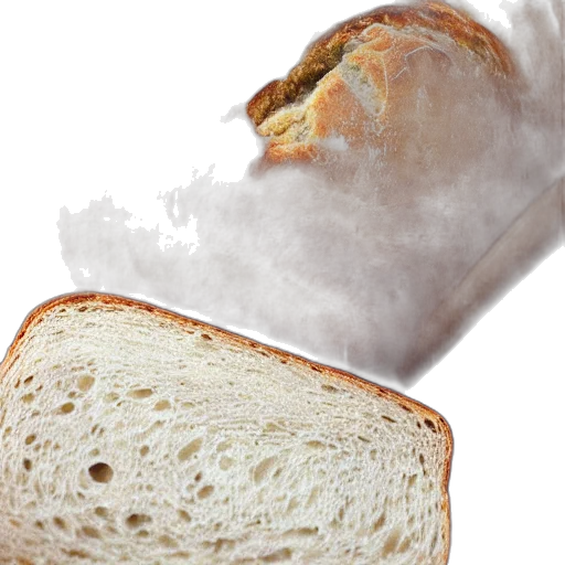 food, weapon, hair, face, photorealistic, 3d render, loaf, bread transparent PNG cut-out