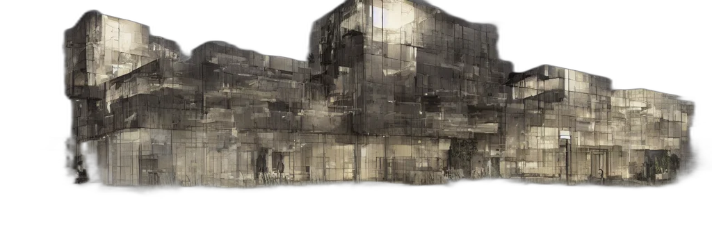 building, furniture, 3d render, concept art transparent PNG cut-out