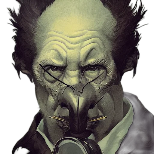 mask, face, creature, concept art transparent PNG cut-out