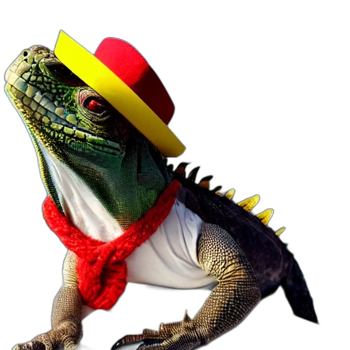 hat, dragon, animal, creature, 3d render, concept art, photorealistic, fantasy art transparent PNG cut-out