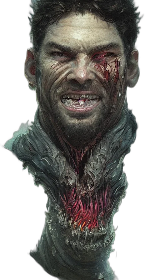 face, creature, staff, concept art transparent PNG cut-out