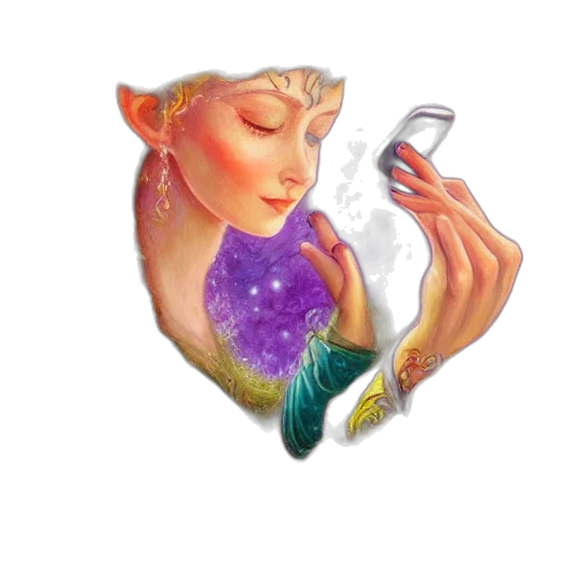 jewelry, fantasy art, watercolor, pixel art transparent PNG cut-out
