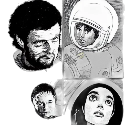 comic book art, concept art, cartoon, pencil sketch transparent PNG cut-out