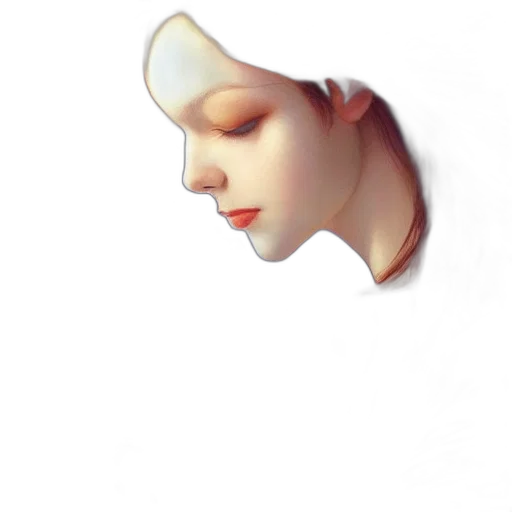 face, mask, crown, hat, photorealistic, oil painting, 3d render, watercolor transparent PNG cut-out