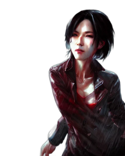concept art, photorealistic, cyberpunk, fantasy art, red, dark, battle, hardened transparent PNG cut-out