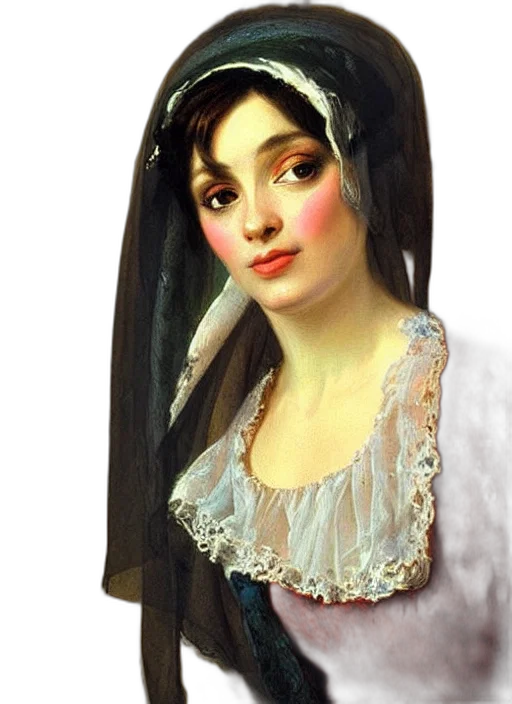 dress, face, jewelry, mask, oil painting, photorealistic, fantasy art, 3d render transparent PNG cut-out