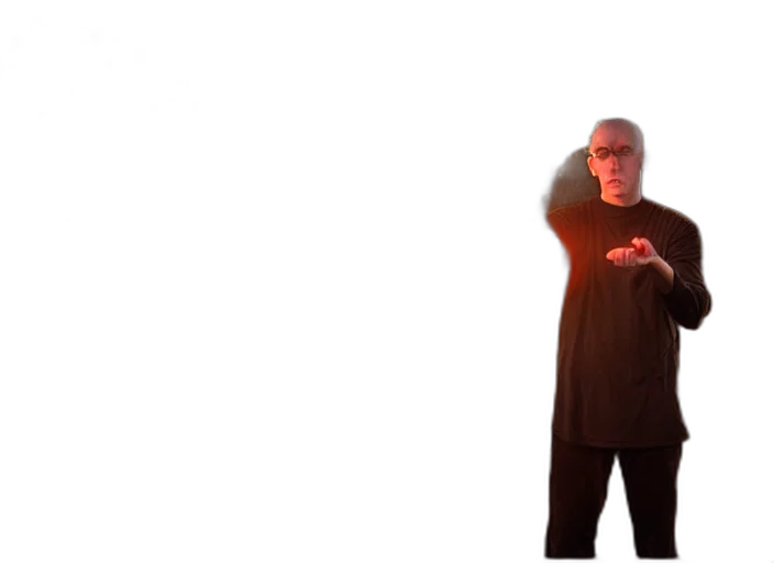 jacket, staff, weapon, robot, 3d render, concept art, cyberpunk, outer space transparent PNG cut-out