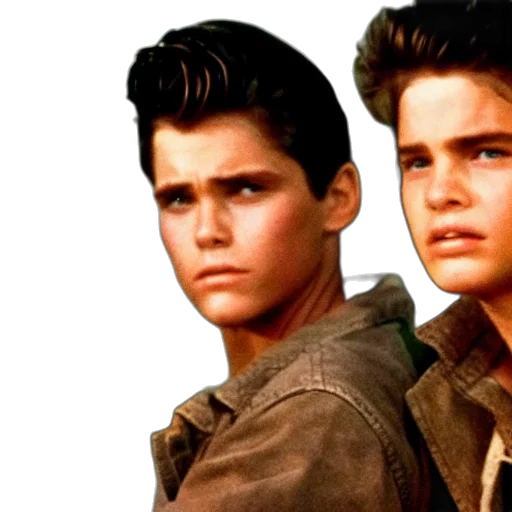 photorealistic, comic book art, film, still, outsiders transparent PNG cut-out