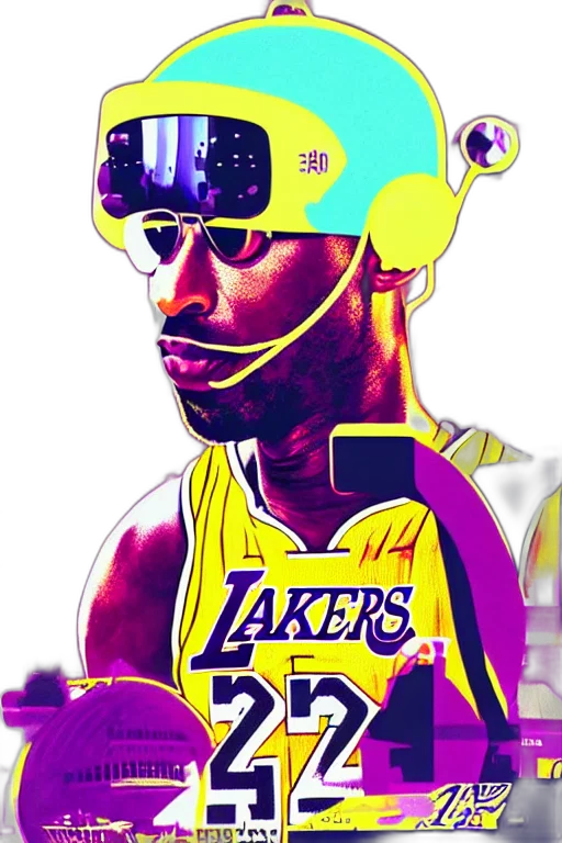 mask, cyberpunk, cartoon, vaporwave transparent PNG cut-out