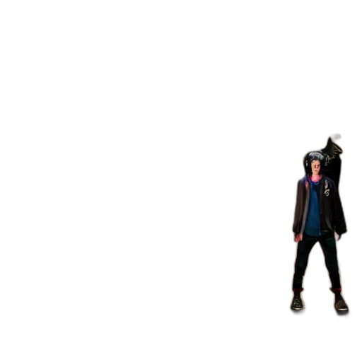 jacket, staff, umbrella, robot transparent PNG cut-out