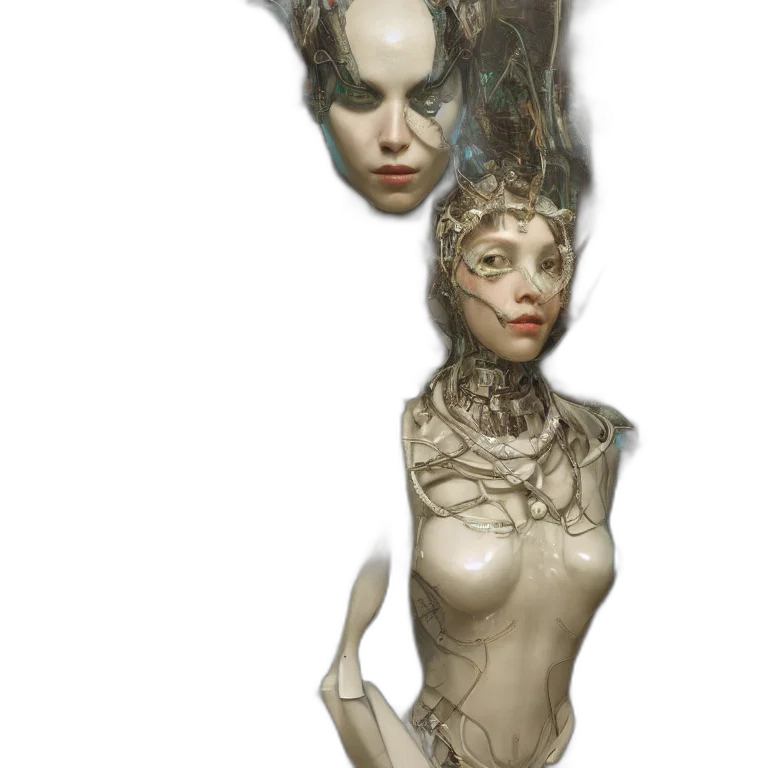 mask, crown, robot, creature transparent PNG cut-out