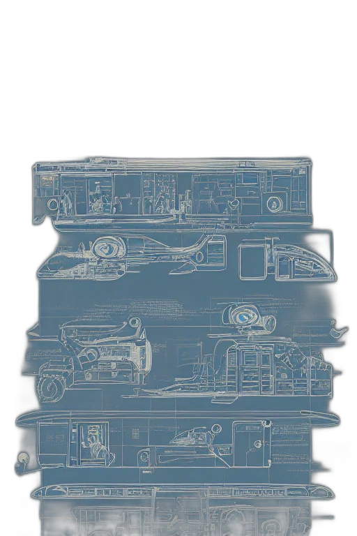 robot, car, weapon, furniture transparent PNG cut-out