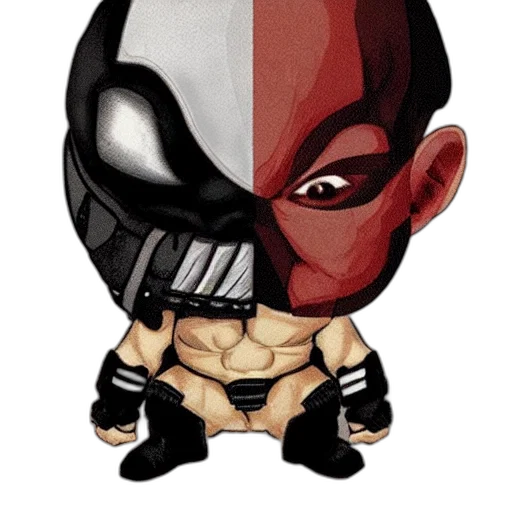 mask, comic book art, concept art, cartoon, pixel art, chibi, bane transparent PNG cut-out