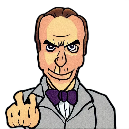 staff, cartoon, pixel art, comic book art, concept art, saul, goodman, five transparent PNG cut-out