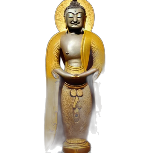 staff, jewelry, mask, 3d render, photorealistic, buddha, standing, upright transparent PNG cut-out
