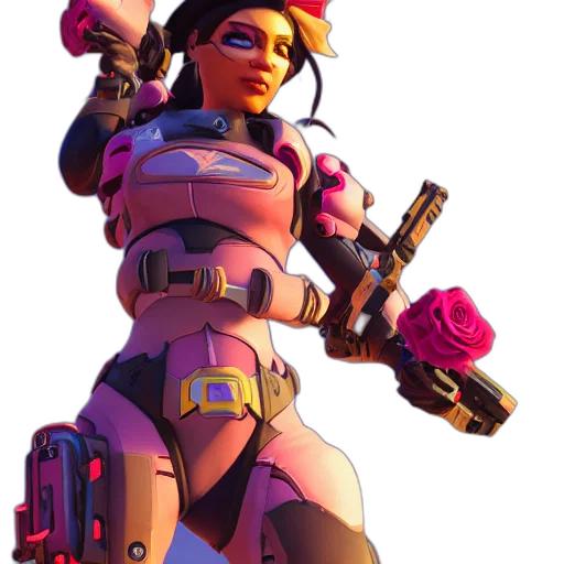weapon, robot, staff, jacket, concept art, cyberpunk, 3d render, pixel art transparent PNG cut-out