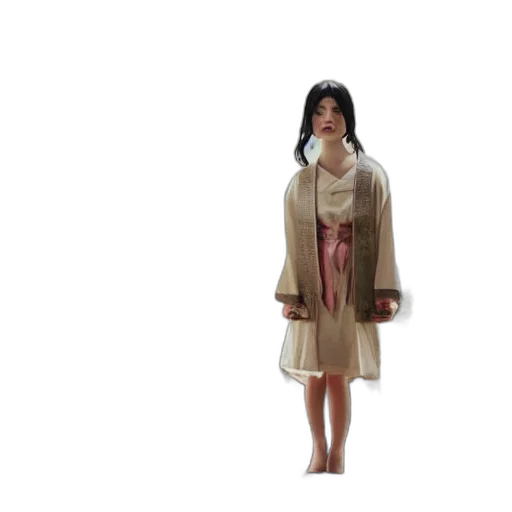 dress, jacket, 3d render, concept art, earth tones, photoshoot, japanese, anya transparent PNG cut-out