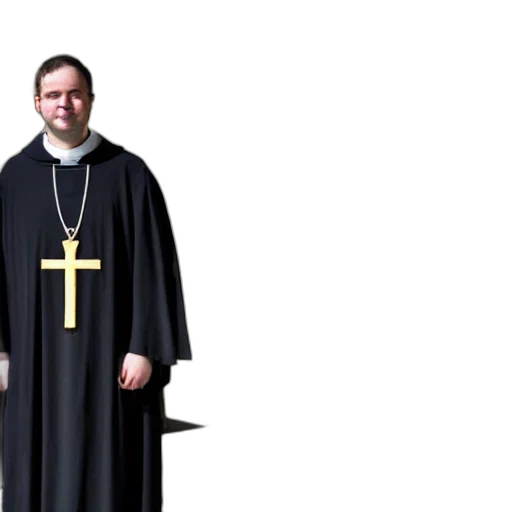 staff, jacket, weapon, dress, concept art, 3d render, young, priest transparent PNG cut-out