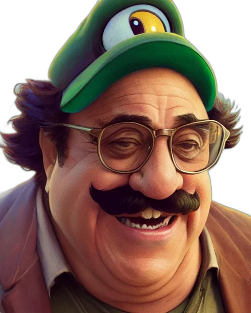 hat, face, animal, staff, photorealistic, concept art, cartoon, 3d render transparent PNG cut-out