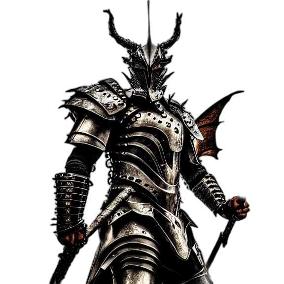 dragon, sword, staff, weapon transparent PNG cut-out