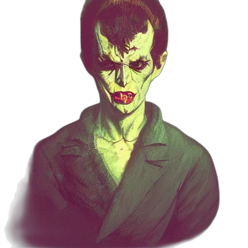 mask, face, creature, comic book art transparent PNG cut-out
