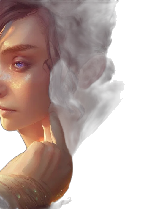 face, concept art, fantasy art, photorealistic transparent PNG cut-out