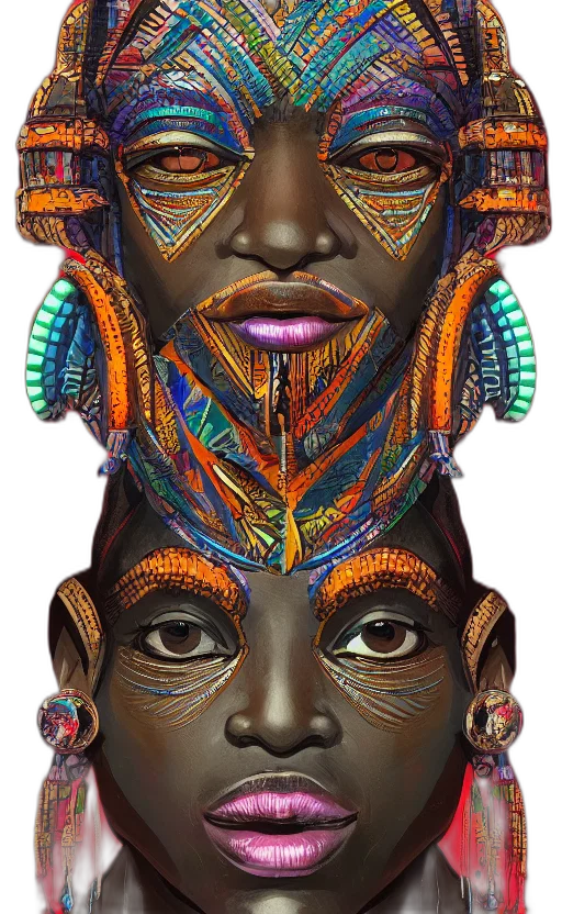 mask, face, crown, jewelry, photorealistic, concept art, fantasy art, 3d render transparent PNG cut-out