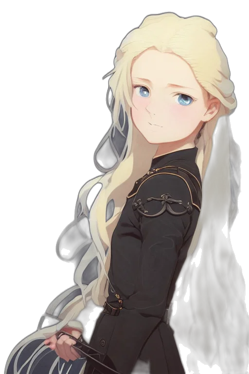 dress, dragon, staff, crown transparent PNG cut-out