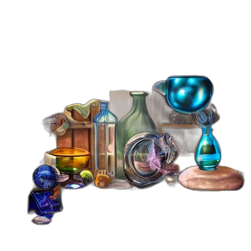 jewelry, weapon, crown, robot, concept art, fantasy art, 3d render, pixel art transparent PNG cut-out