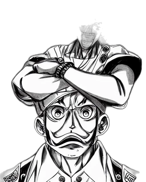hat, mask, staff, face, concept art, comic book art, cartoon, pencil sketch transparent PNG cut-out